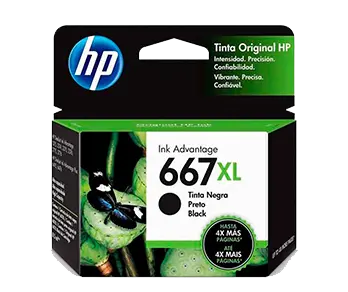 CARTUCHO DE TINTA HP - 667XL - Negra